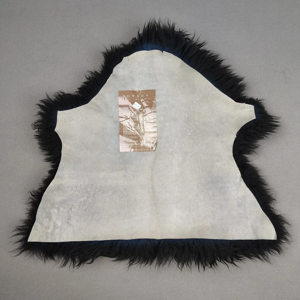 Bowron Sheepskin Rug Black Long Wool New Zealand Pelt 28